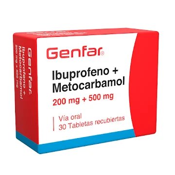 Ibuprofeno + Metocarbamol 200 Mg / 500 Mg X 30 Tab