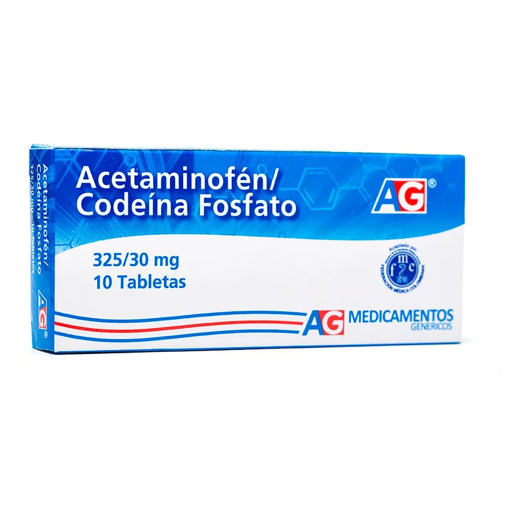 Acetaminofén + Codeína 325/30 Mg X 10 Tab