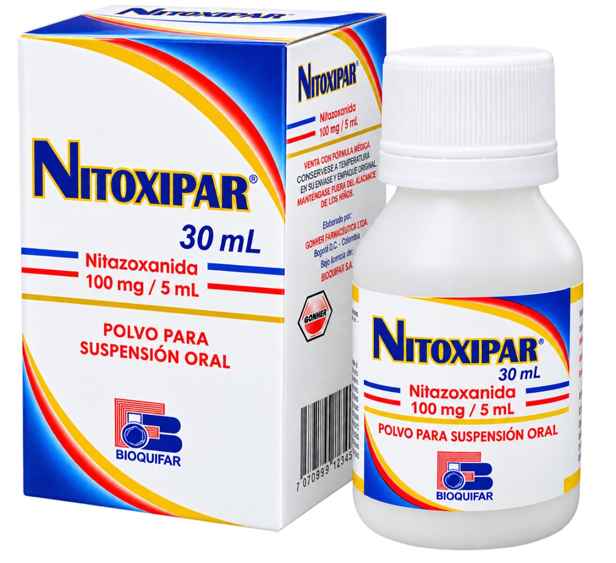 Nitazoxanida Suspensión X 30 Ml (Nitoxipar)