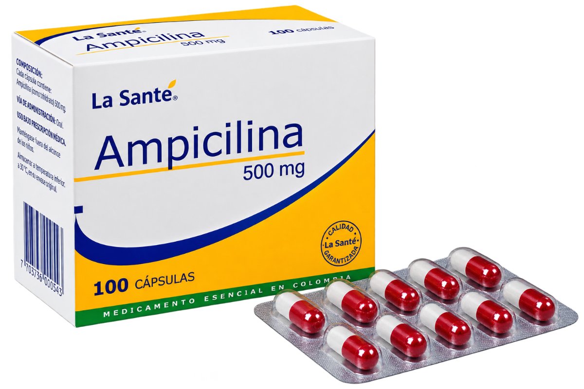 Ampicilina 500 Mg X 100 Cápsulas (LS)