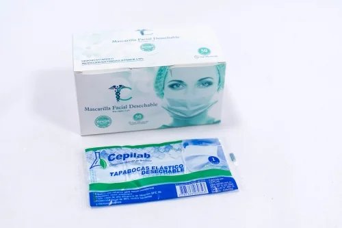 Tapabocas Azul Empaque Individual X 50 Und (Cepilab)