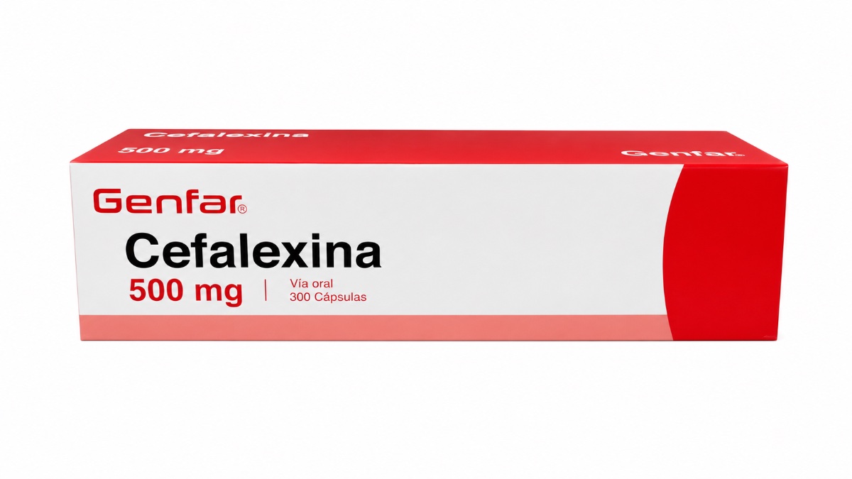 Cefalexina 500 Mg X 300 Cap (Genfar)