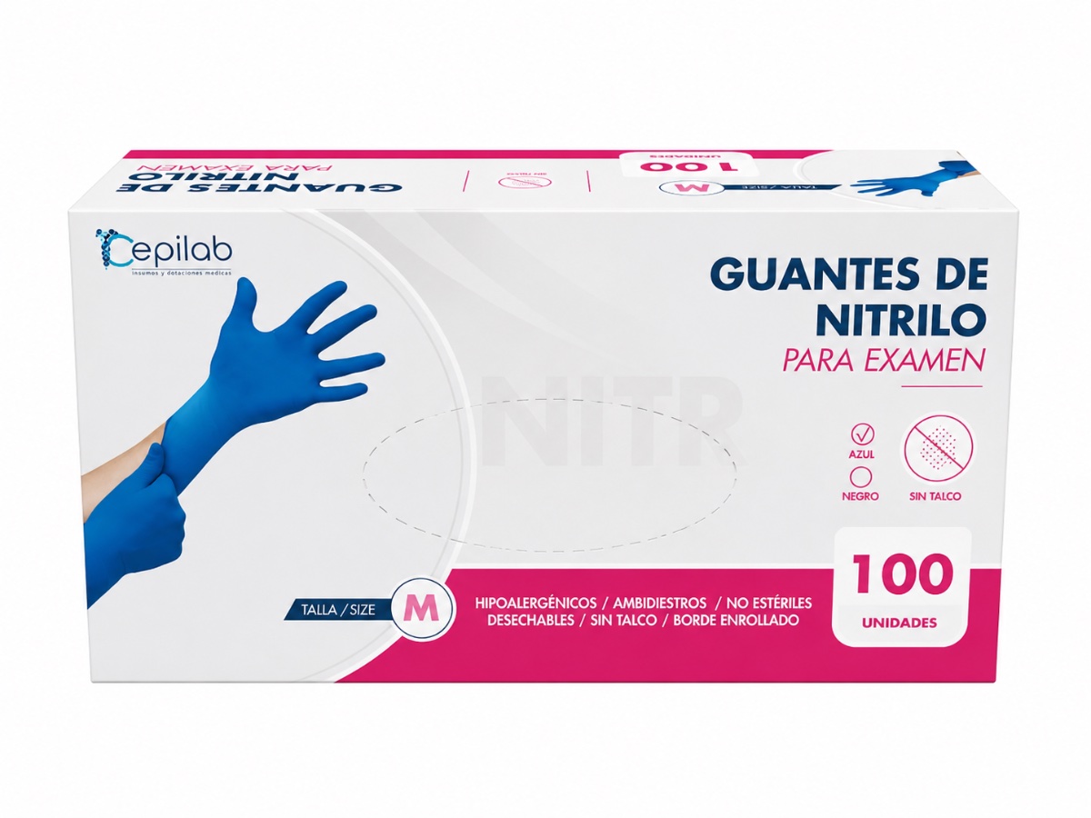 Guante Nitrilo Azul Talla L X 100 Und