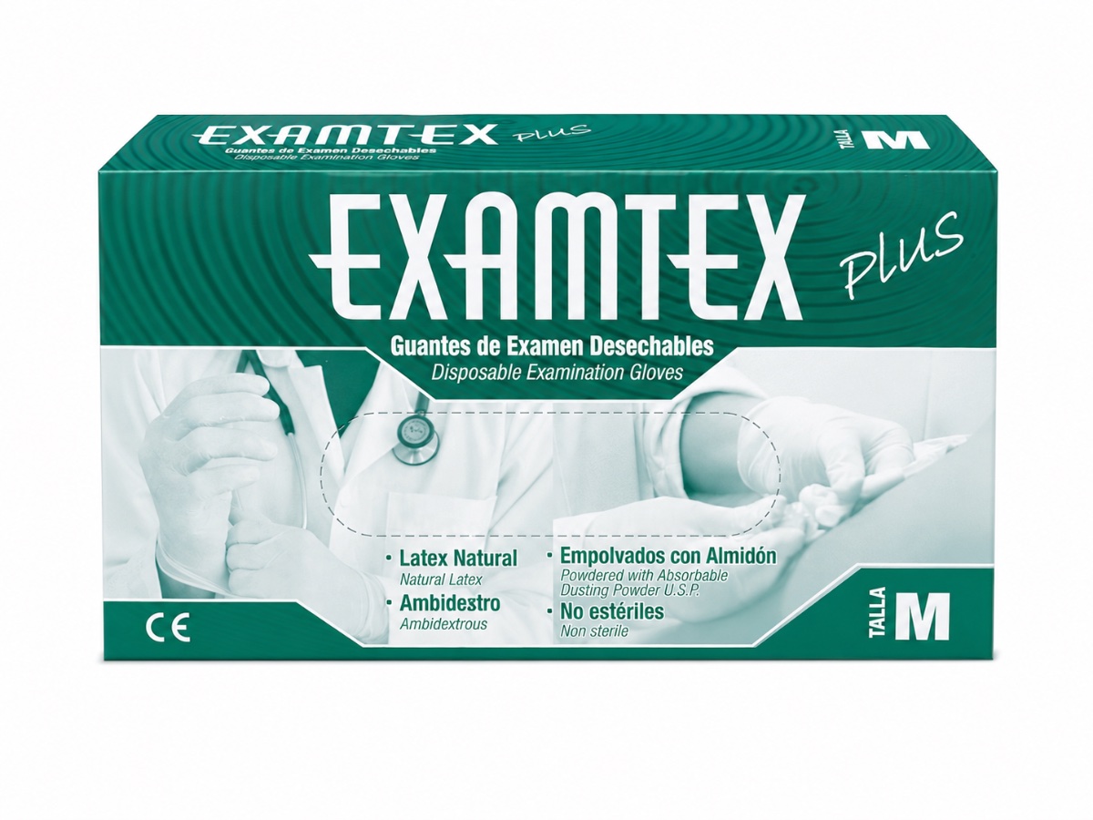 Guante Látex Examtex Talla M X 100 Und